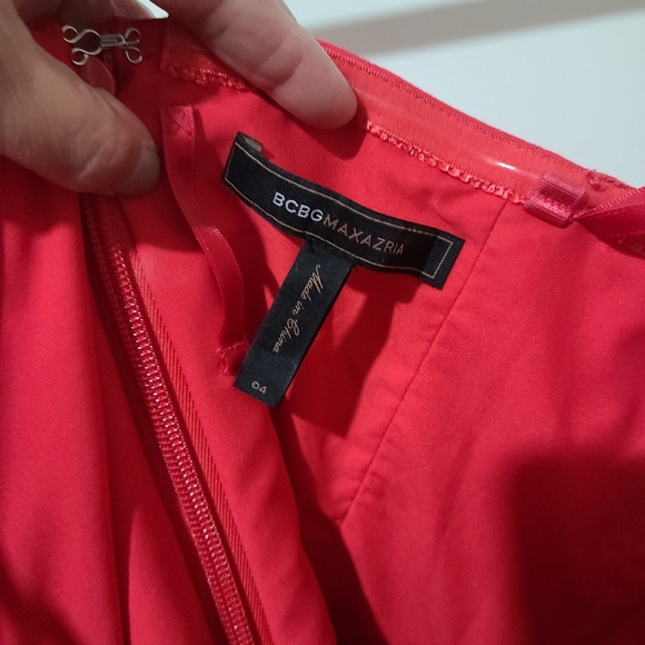 BCBG Maxazria Strapless Red Dress Size 04 - Picture 3 of 5